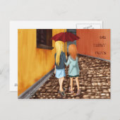 Rainy Days Briefkaart (Voorkant / Achterkant)