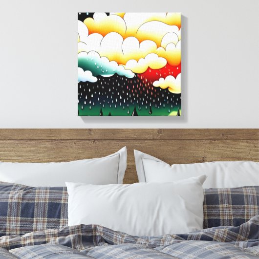 Rainy Days Canvas Afdruk (Insitu (Slaapkamer))