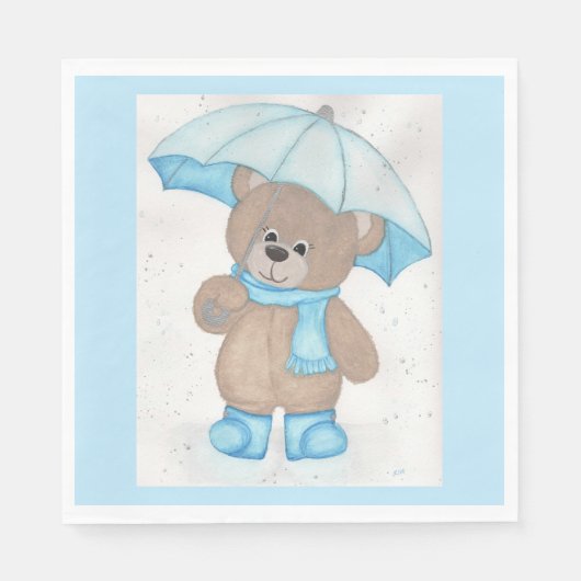 Rainy Daze Teddy Bear Servet (Voorkant)