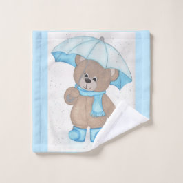 Rainy Daze Teddy Bear Washandje