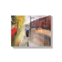 RAINY PARIS WATERVERF CANVAS PRINT
