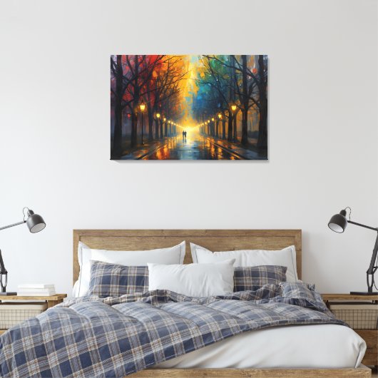 Rainy Park Walk Canvas Art | Home Wall Art    (Insitu (Slaapkamer))