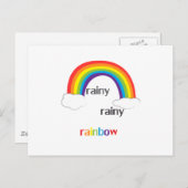 Rainy Rainbow Briefkaart (Voorkant / Achterkant)