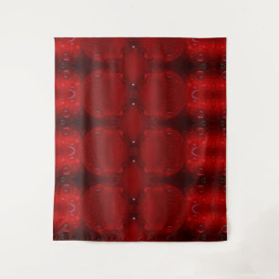Rainy Red Dianthus Ikat 6 Wandkleed