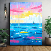Rainy Seascape Wall Art - Impression océanique min