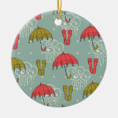 Rainy Season Umbrella Design Keramisch Ornament (Voorkant)