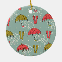 Rainy Season Umbrella Design Keramisch Ornament