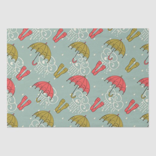 Rainy Season Umbrella Design Tissuepapier (Voorkant)