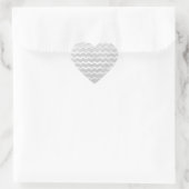 Rainy Sky Gray Chevron Pattern Hart Sticker (Tas)