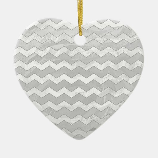 Rainy Sky Gray Chevron Pattern Keramisch Ornament (Voorkant)