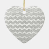 Rainy Sky Gray Chevron Pattern Keramisch Ornament (Achterkant)
