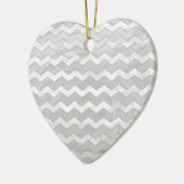 Rainy Sky Gray Chevron Pattern Keramisch Ornament (Links)