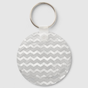 Rainy Sky Gray Chevron Pattern Sleutelhanger