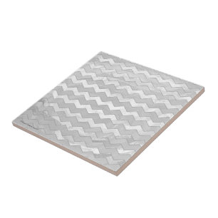 Rainy Sky Gray Chevron Pattern Tegeltje