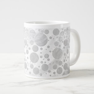 Rainy Sky Gray Polka Dots Extra Grote Beker