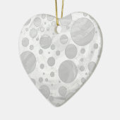 Rainy Sky Gray Polka Dots Keramisch Ornament (Links)