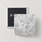 Rainy Sky Gray Polka Dots Vierkante Button 5,1 Cm (Voorkant /achterkant)