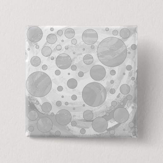 Rainy Sky Gray Polka Dots Vierkante Button 5,1 Cm (Voorkant)