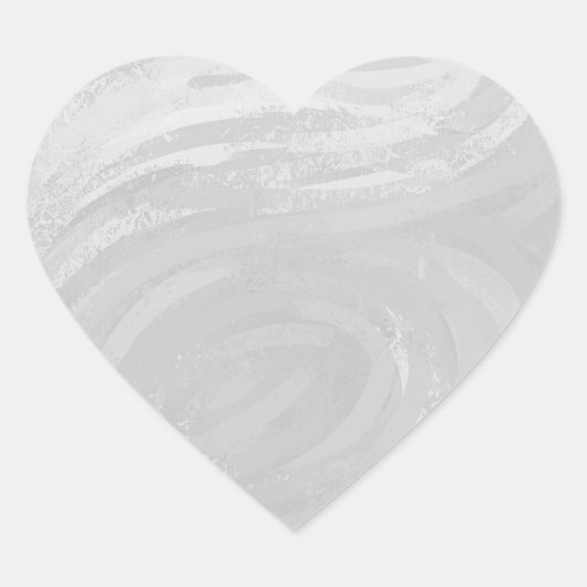 Rainy Sky Gray Swirl Hart Sticker (Voorkant)