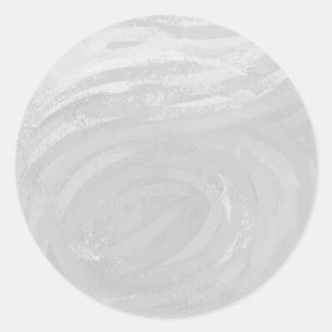 Rainy Sky Gray Swirl Ronde Sticker