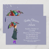 Rainy Weather Baby shower Uitnodiging (Voorkant / Achterkant)
