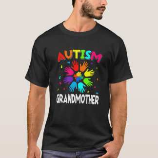 Raise Hand Autism Awareness Grandmother Family Sup T-shirt