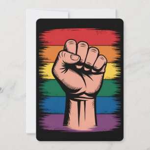 Raised First Pride Rainbow LGBTQ-ondersteuningsrec Kaart