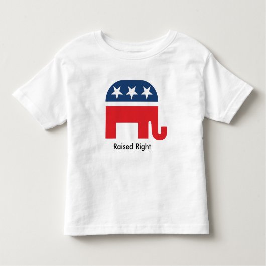 Raised Right Funny Republikeins Kinder Jeugd Shirt (Voorkant)