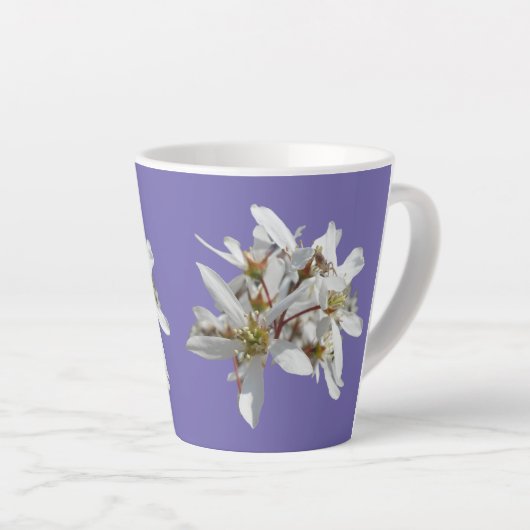 Raisin Blossom Cust. Mug en latte violette (Angle droit)