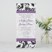 Raisin de raisin noir Damask Faire-part de mariage (Debout devant)