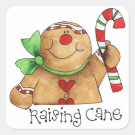 Raising Cane Gingerbread Man Sticker Label