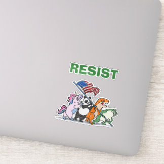 Raising The Flag Frog Suit Sticker
