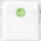 Raisins - Autocollant Rond Classique (Sac)