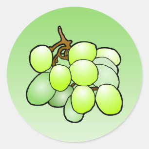 Raisins - Autocollant Rond Classique