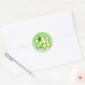 Raisins - Autocollant Rond Classique (Enveloppe)