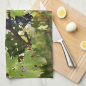 Raisins de cuve sur la serviette de cuisine de (Quart Plié)