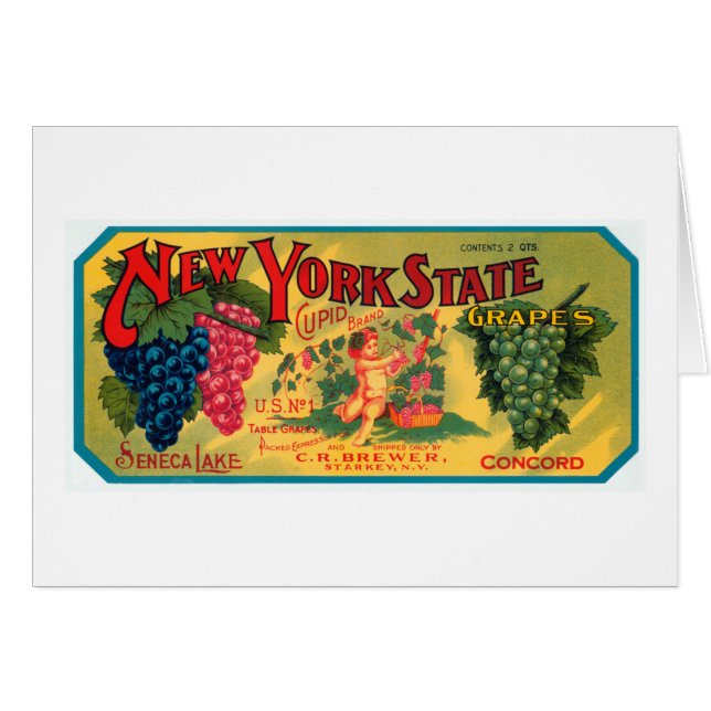 Raisins de l'état de New-York (Devant horizontal)