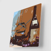 Raisins De Vin Élégante Horloges De Cuisine Modern (Angle)