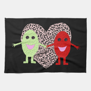Raisins en amour serviette de cuisine