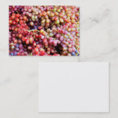 Raisins et carte de visite de vin (Devant / Derrière)