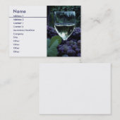 Raisins et carte de visite de vin (Devant / Derrière)