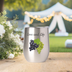 Raisins et verre à vin personnalisés