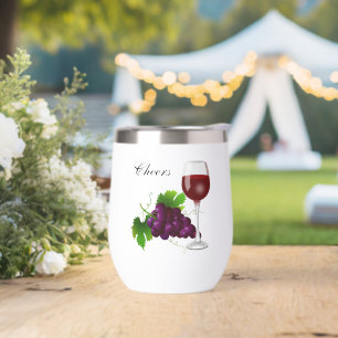 Raisins et verre à vin personnalisés