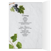 Raisins Grèce Île Mariage Ordre de service (Intérieur (Gauche))