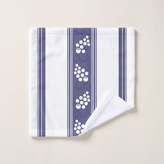 Raisins Luxe Rayures Jacquard (Gant de toilette)