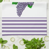 Raisins pourpres avec stries Serviette de cuisine (Plié)
