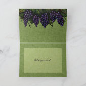 Raisins pourpres, Carte de remerciements, Linge, V (Intérieur)