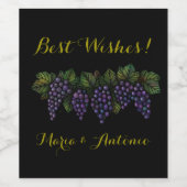 Raisins pourpres, Étiquette de vin classique (4 po (Étiquettes simples)