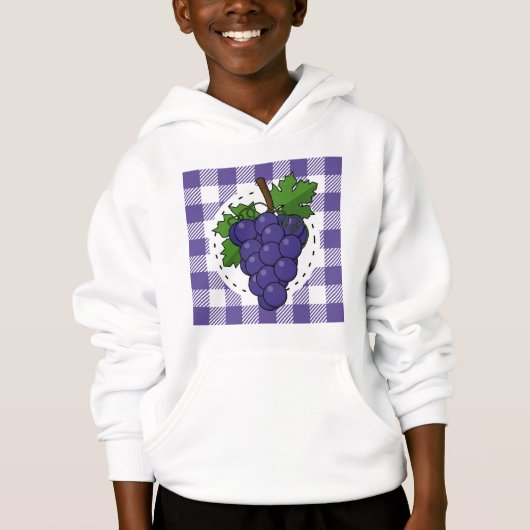Raisins sur carreaux violets blancs (Devant)