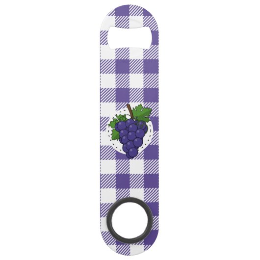 Raisins sur Plaid violet blanc (Devant)